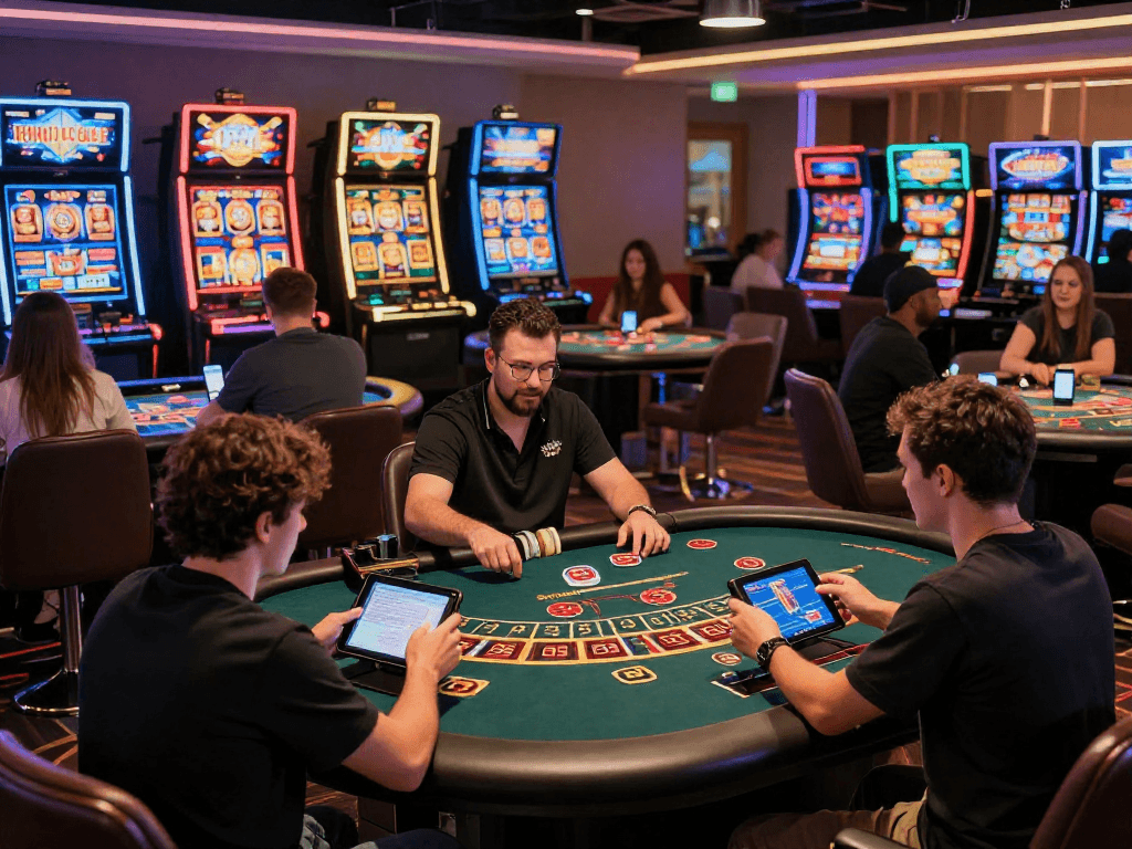 Live online gaming experience at MB66 showing players engaging with dealers.